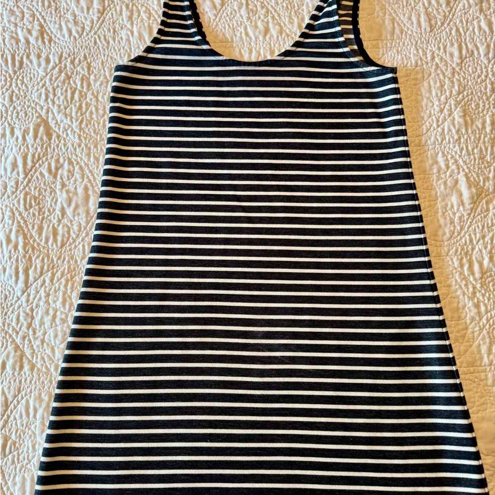 Madewell Black and White Sleeveless Sheath Mini Dress
